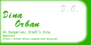 dina orban business card